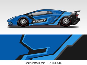 Car wrap sport designs vector eps 10 . Background modern livery .