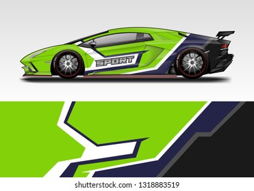 Car wrap sport designs vector eps 10 . Background modern livery .