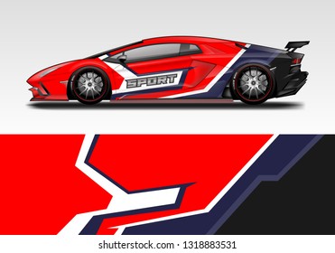 Car wrap sport designs vector eps 10 . Background modern livery .