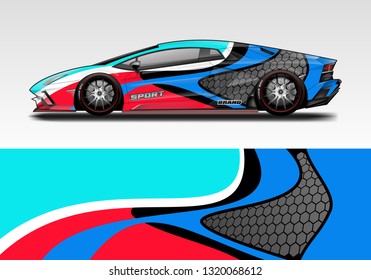 Car wrap sport designs vector eps 10 . Background modern livery .