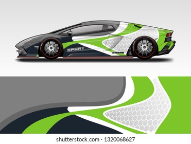 Car wrap sport designs vector eps 10 . Background modern livery .