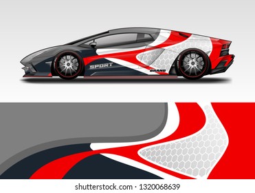 Car wrap sport designs vector eps 10 . Background modern livery .