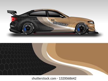 Car wrap sport designs vector eps 10 . Background modern livery .