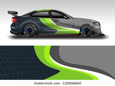 Car wrap sport designs vector eps 10 . Background modern livery .