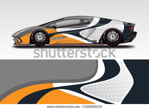 Car wrap sport designs vector eps 10 . Background
modern livery .