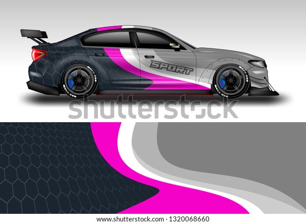 Car wrap sport designs vector eps 10 . Background\
modern livery .