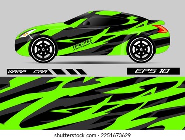 Car wrap sticker design. Abstract racing and sport background for racing livery or car vinyl sticker daily use