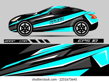 Car wrap sticker design. Abstract racing and sport background for racing livery or car vinyl sticker daily use