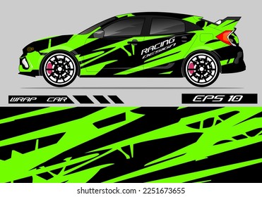 Car wrap sticker design. Abstract racing and sport background for racing livery or car vinyl sticker daily use