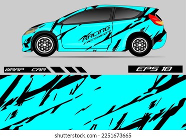 Car wrap sticker design. Abstract racing and sport background for racing livery or car vinyl sticker daily use