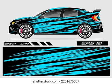 Car wrap sticker design. Abstract racing and sport background for racing livery or car vinyl sticker daily use
