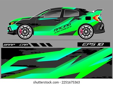 Car wrap sticker design. Abstract racing and sport background for racing livery or car vinyl sticker daily use
