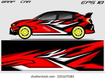 Car wrap sticker design. Abstract racing and sport background for racing livery or car vinyl sticker daily use