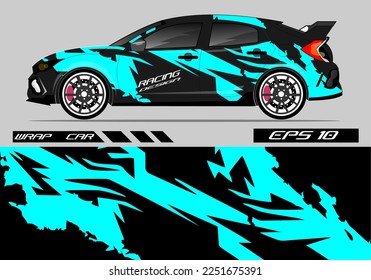 Car wrap sticker design. Abstract racing and sport background for racing livery or car vinyl sticker daily use