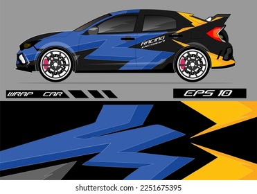 Diseño de pegatinas de envoltura de coches. Carreras abstractas y antecedentes deportivos para el uso diario de la liviana de carreras o de la pegatina de vinilo de coches