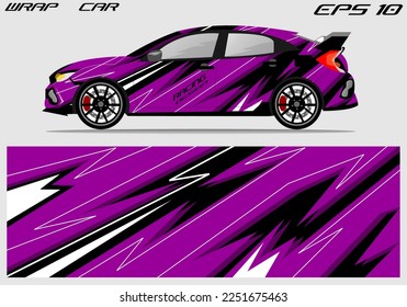 Car wrap sticker design. Abstract racing and sport background for racing livery or car vinyl sticker daily use