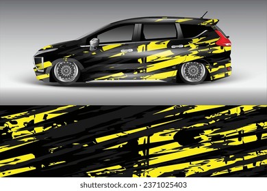 Car wrap sticker design concept. Abstract grunge background for vehicles