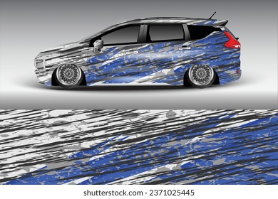 Car wrap sticker design concept. Abstract grunge background for vehicles
