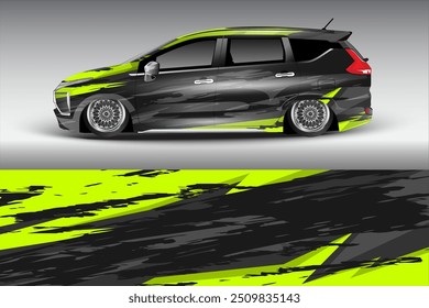 Car wrap sticker design concept. Abstract grunge background for vehicles