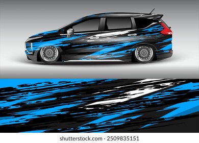 Car wrap sticker design concept. Abstract grunge background for vehicles
