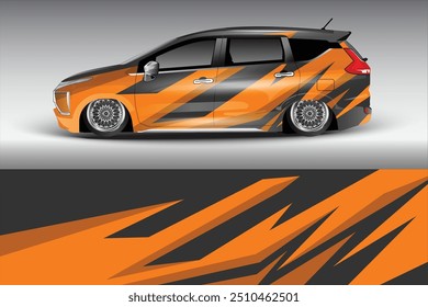 Car wrap sticker design concept. Abstract grunge background for vehicles