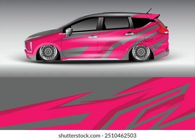Conceito de design de adesivo de envoltório de carro. Fundo grunge abstrato para veículos
