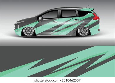 Car wrap sticker design concept. Abstract grunge background for vehicles