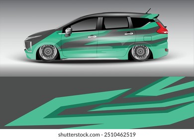 Car wrap sticker design concept. Abstract grunge background for vehicles