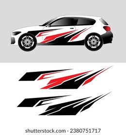 car wrap sticker design vector. car modification stickers