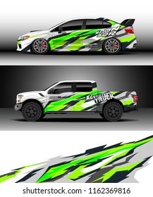 Car wrap, Truck and cargo van decal design vector. Graphic abstract stripe racing background kit designs for wrap vehicle, race car, rally, adventure and livery