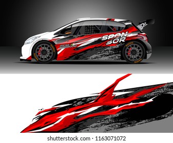 Car wrap, Truck and cargo van decal design vector. Graphic abstract stripe racing background kit designs for wrap vehicle, race car, rally, adventure and livery