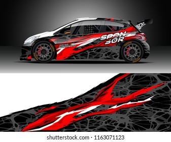 Car wrap, Truck and cargo van decal design vector. Graphic abstract stripe racing background kit designs for wrap vehicle, race car, rally, adventure and livery