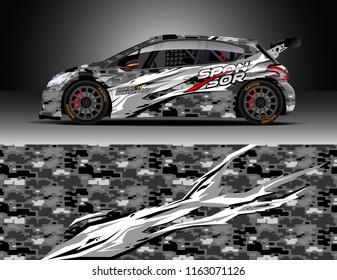Car wrap, Truck and cargo van decal design vector. Graphic abstract stripe racing background kit designs for wrap vehicle, race car, rally, adventure and livery