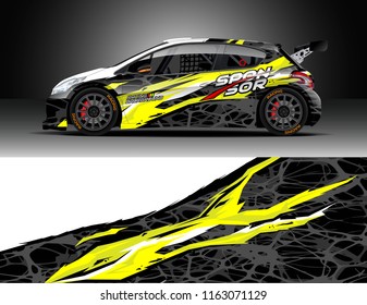 Car wrap, Truck and cargo van decal design vector. Graphic abstract stripe racing background kit designs for wrap vehicle, race car, rally, adventure and livery