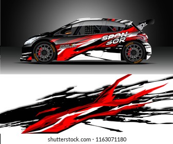 Car wrap, Truck and cargo van decal design vector. Graphic abstract stripe racing background kit designs for wrap vehicle, race car, rally, adventure and livery