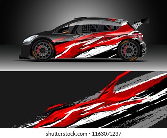 Car wrap, Truck and cargo van decal design vector. Graphic abstract stripe racing background kit designs for wrap vehicle, race car, rally, adventure and livery
