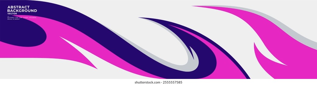 Car wrap vector design with abstract wave pattern background for vehicle and sports car livery, racing car, jersey and banner