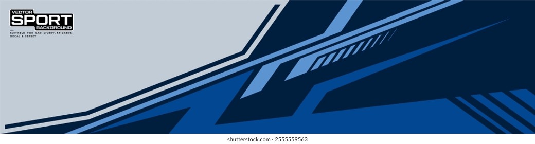 Car wrap vector design with abstract wave pattern background for vehicle and sports car livery, racing car, jersey and banner