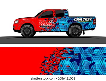 car wrap vector designs. abstract racing shape with grunge background for vehicle vinyl branding