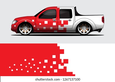 car wrap vector designs with abstract grunge background for vehicle branding