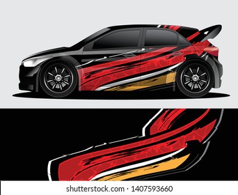 car wrap vector designs with abstract grunge background for vehicle branding