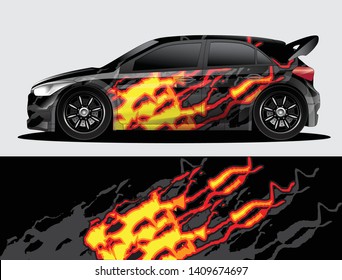 car wrap vector designs with abstract grunge background for vehicle branding