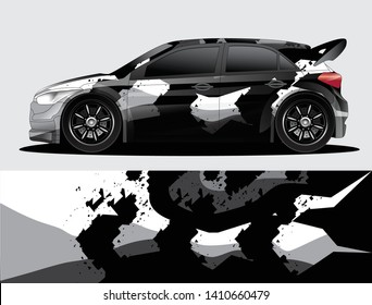 car wrap vector designs with abstract grunge background for vehicle branding