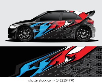 car wrap vector designs with abstract grunge background for vehicle branding