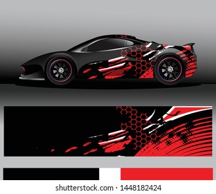 car wrap vector designs with abstract grunge background for vehicle branding