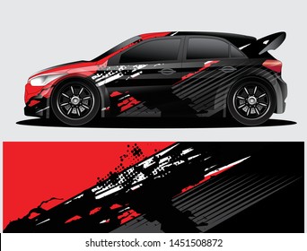 car wrap vector designs with abstract grunge background for vehicle branding