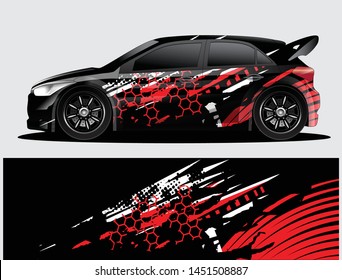 car wrap vector designs with abstract grunge background for vehicle branding