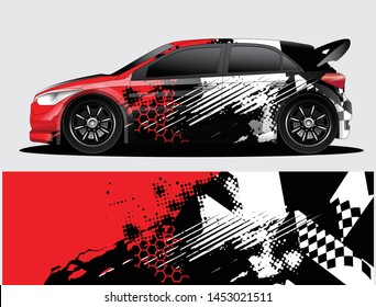 car wrap vector designs with abstract grunge background for vehicle branding