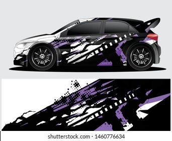 car wrap vector designs with abstract grunge background for vehicle branding