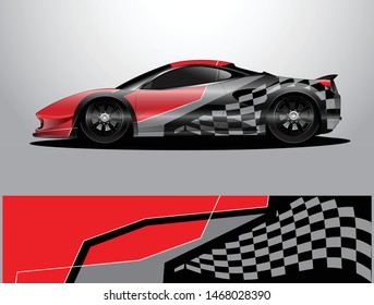 car wrap vector designs with abstract grunge background for vehicle branding